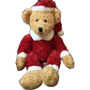 Red Santa Bear Russ Berrie Dickens #22401 Plush 11"